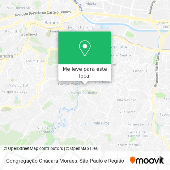 Congregação Chácara Moraes mapa