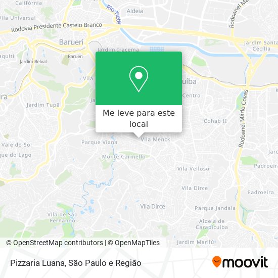 Pizzaria Luana mapa