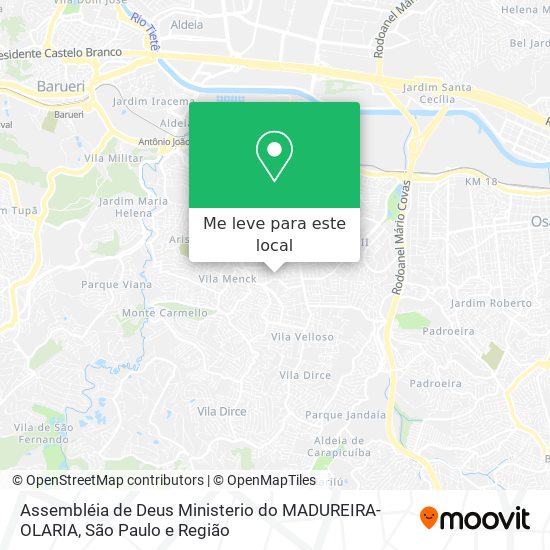 Assembléia de Deus Ministerio do MADUREIRA-OLARIA mapa