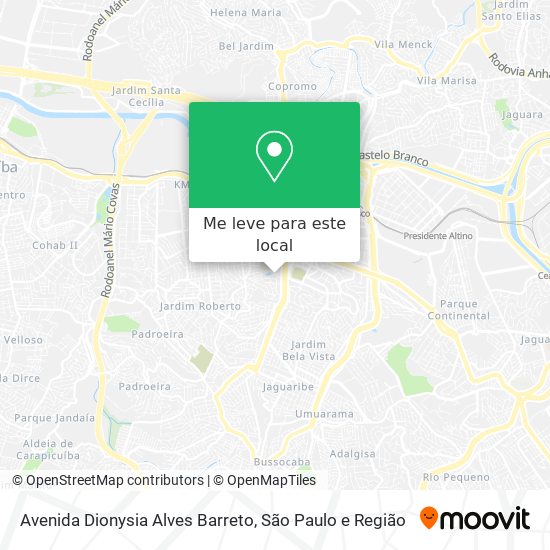 Avenida Dionysia Alves Barreto mapa