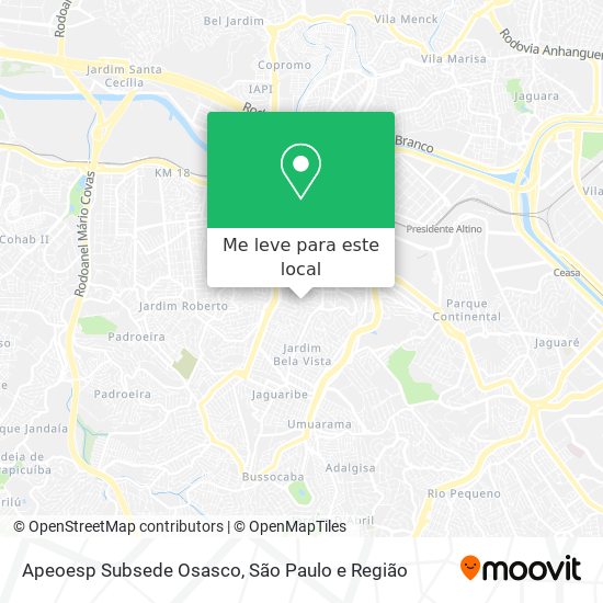 Apeoesp Subsede Osasco mapa