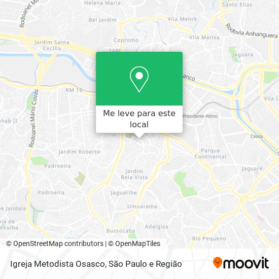 Igreja Metodista Osasco mapa