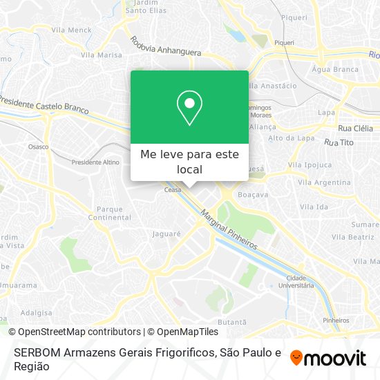 SERBOM Armazens Gerais Frigorificos mapa