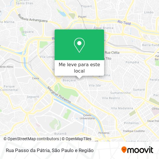 Rua Passo da Pátria mapa