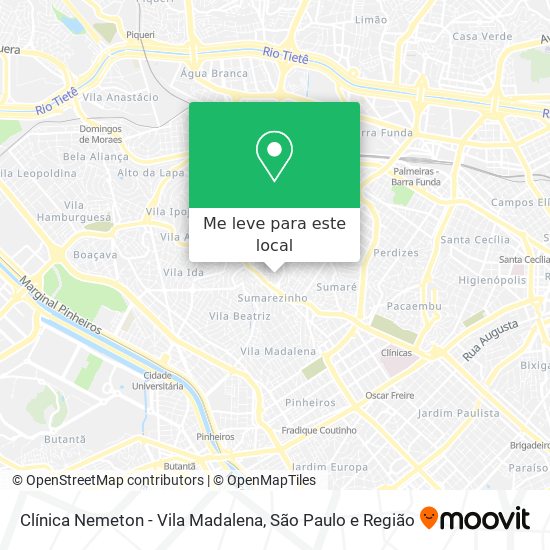 Clínica Nemeton - Vila Madalena mapa