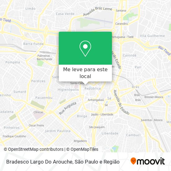 Bradesco Largo Do Arouche mapa