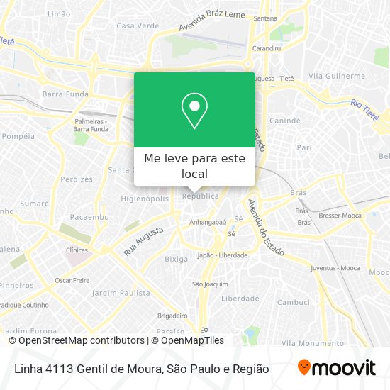 Linha 4113 Gentil de Moura mapa