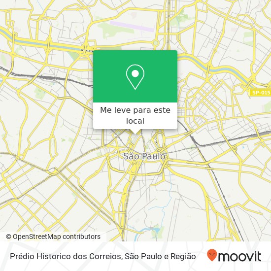 Prédio Historico dos Correios mapa