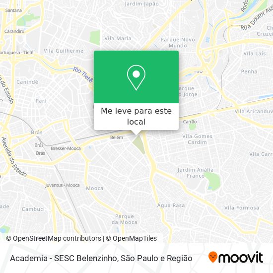 Academia - SESC Belenzinho mapa