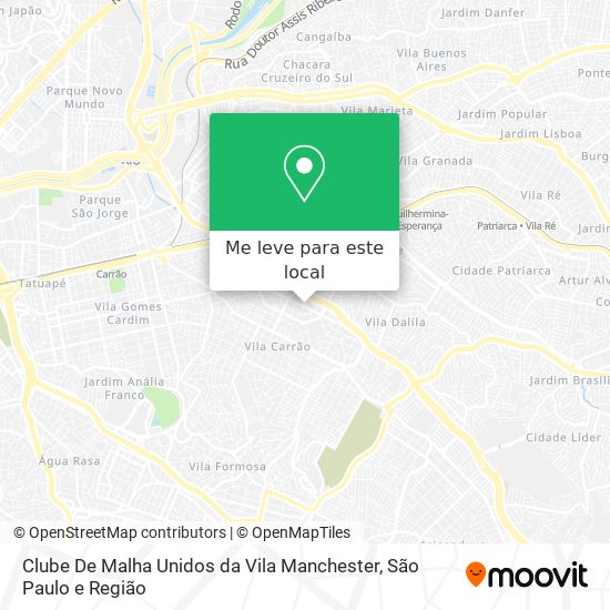 Clube De Malha Unidos da Vila Manchester mapa