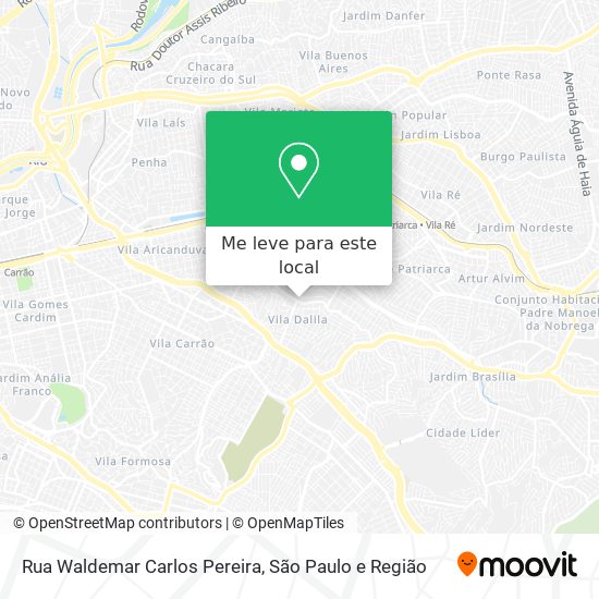 Rua Waldemar Carlos Pereira mapa