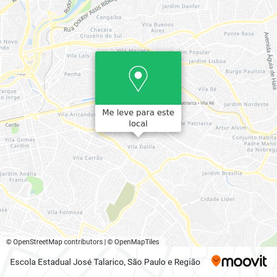 Escola Estadual José Talarico mapa