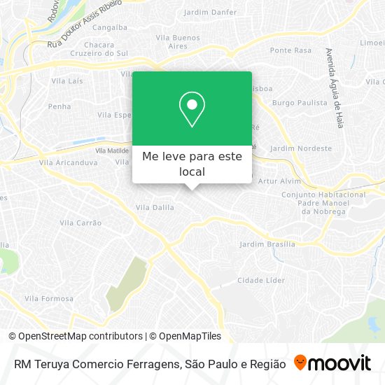 RM Teruya Comercio Ferragens mapa