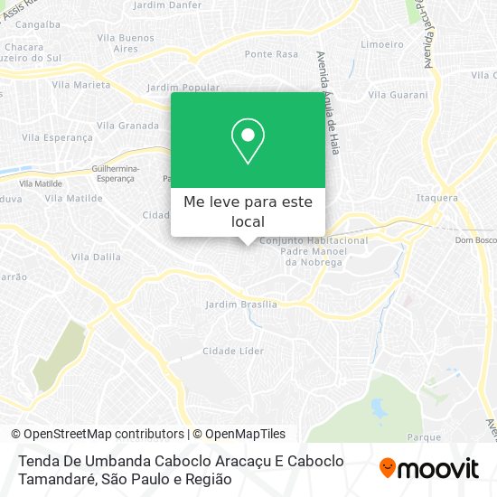 Tenda De Umbanda Caboclo Aracaçu E Caboclo Tamandaré mapa