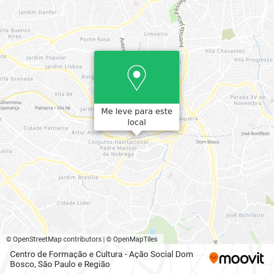 Centro de Formação e Cultura - Ação Social Dom Bosco mapa