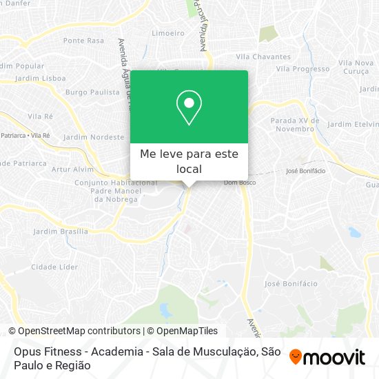 Opus Fitness - Academia - Sala de Musculaçäo mapa