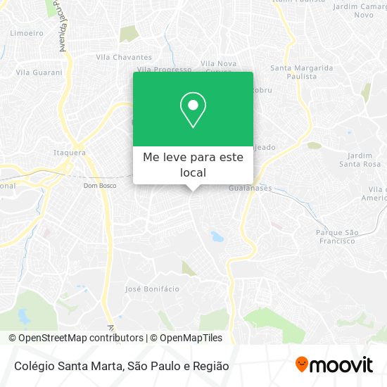 Colégio Santa Marta mapa