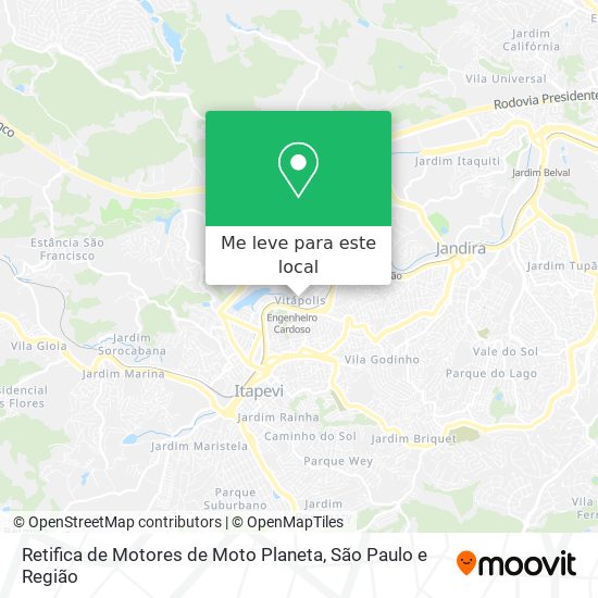 Retifica de Motores de Moto Planeta mapa