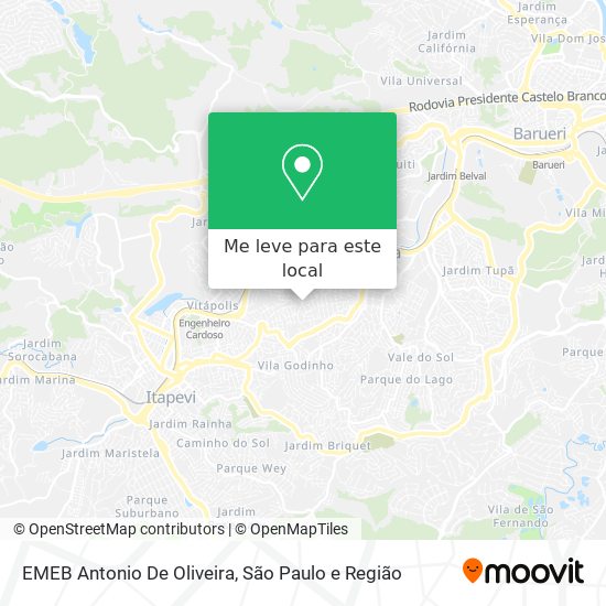 EMEB Antonio De Oliveira mapa