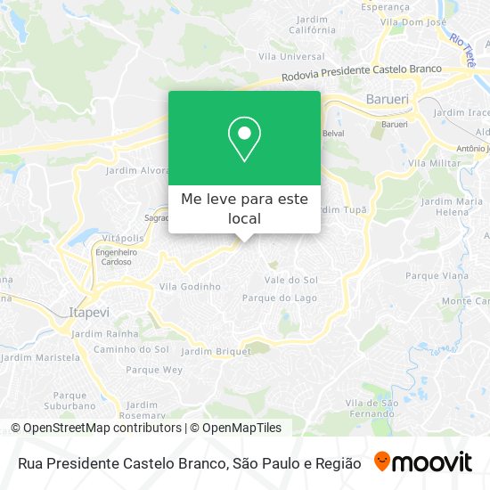 Rua Presidente Castelo Branco mapa