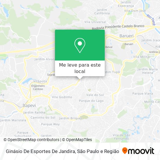 Ginásio De Esportes De Jandira mapa