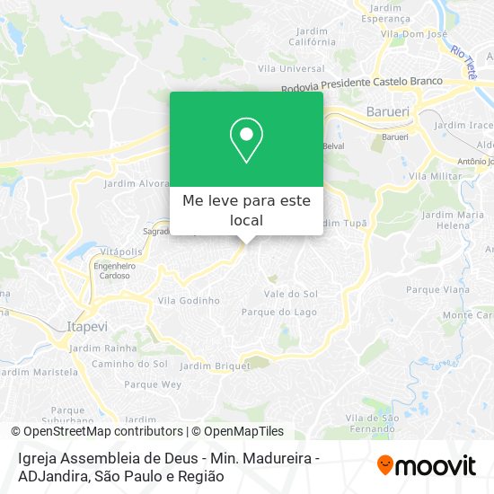 Igreja Assembleia de Deus - Min. Madureira - ADJandira mapa