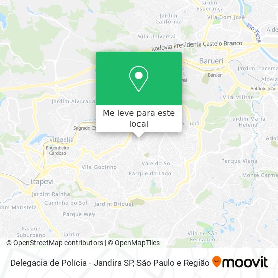 Delegacia de Polícia - Jandira SP mapa