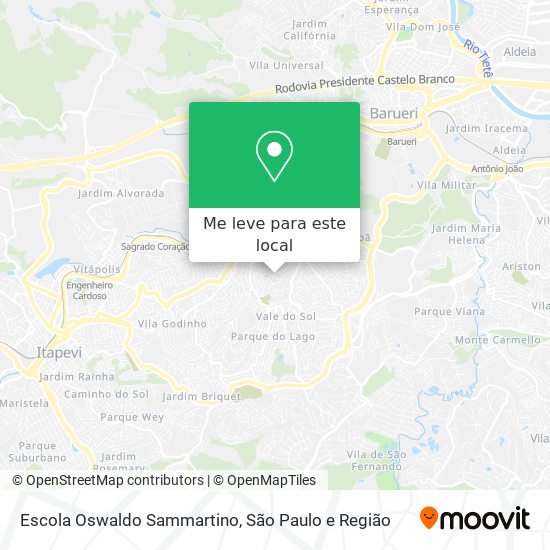 Escola Oswaldo Sammartino mapa