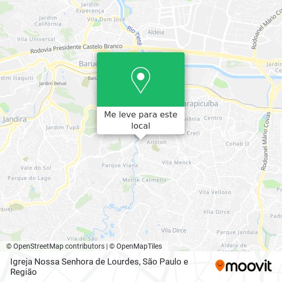 Igreja Nossa Senhora de Lourdes mapa