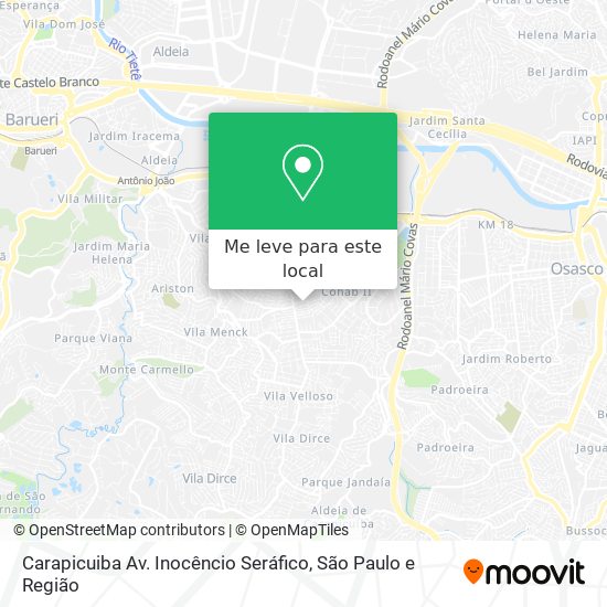 Carapicuiba Av. Inocêncio Seráfico mapa