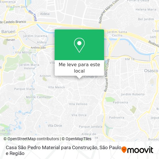 Casa São Pedro Material para Construção mapa