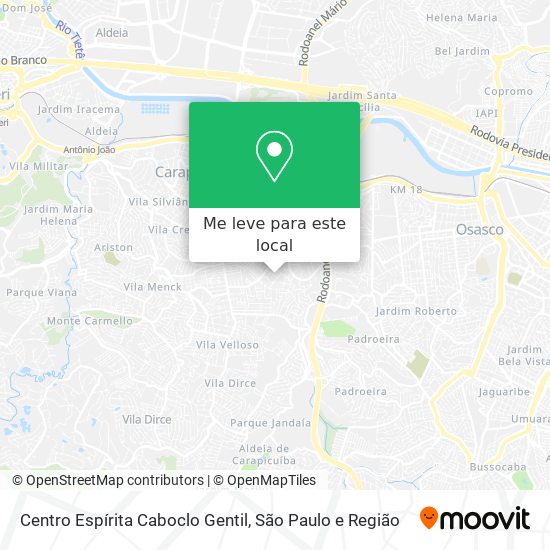 Centro Espírita Caboclo Gentil mapa