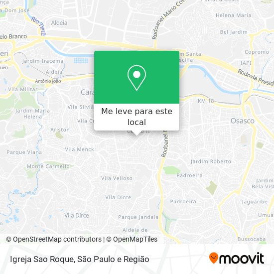 Igreja Sao Roque mapa