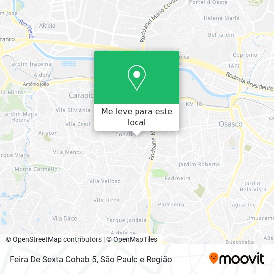 Feira De Sexta Cohab 5 mapa