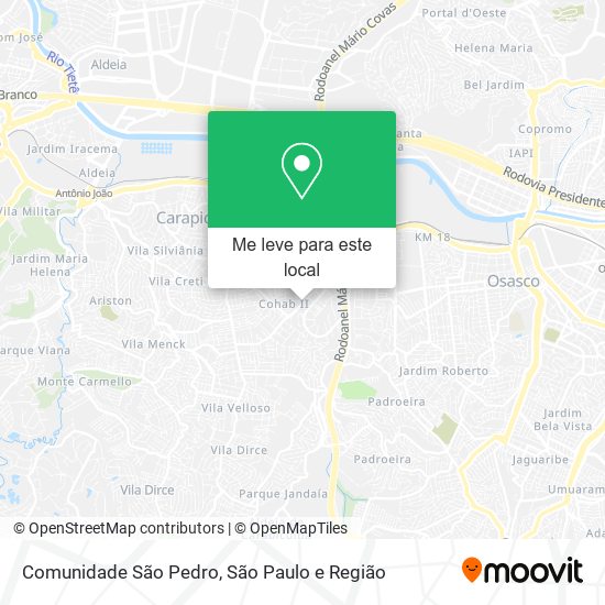 Comunidade São Pedro mapa