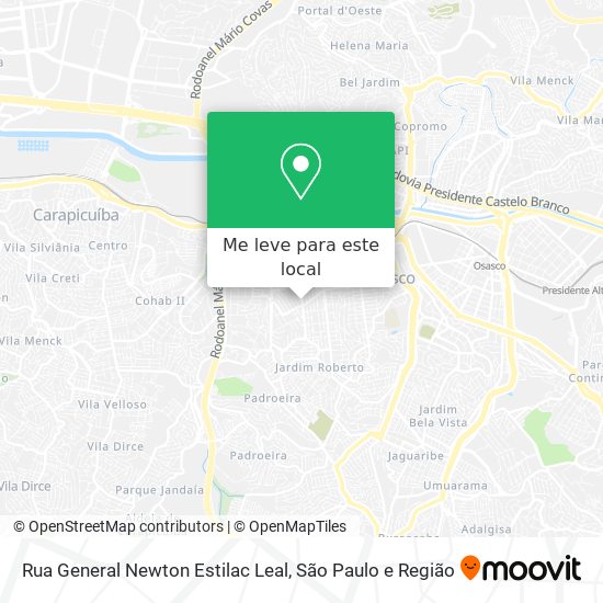 Rua General Newton Estilac Leal mapa