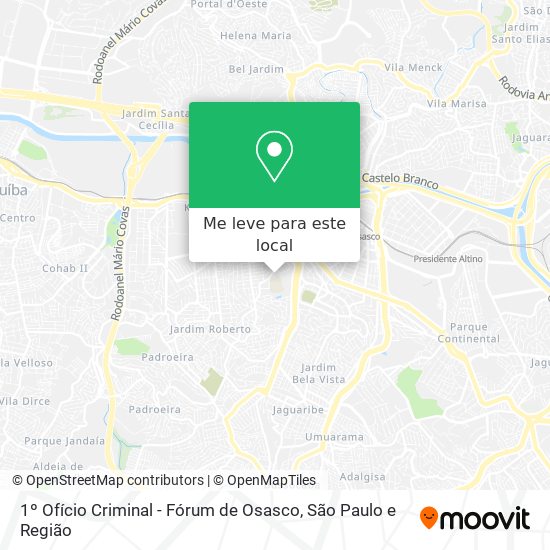 1º Ofício Criminal - Fórum de Osasco mapa