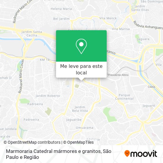 Marmoraria Catedral mármores e granitos mapa