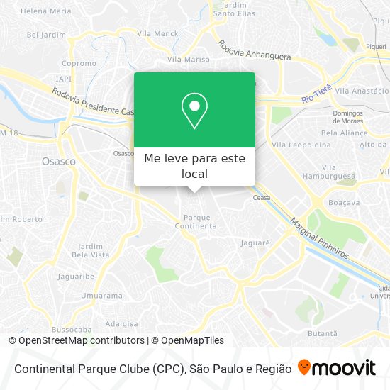 Continental Parque Clube (CPC) mapa