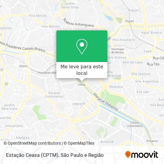Estação Ceasa (CPTM) mapa