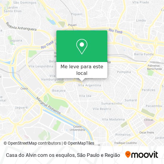 Casa do Alvin com os esquilos mapa