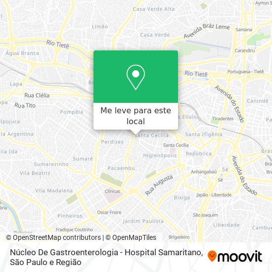 Núcleo De Gastroenterologia - Hospital Samaritano mapa