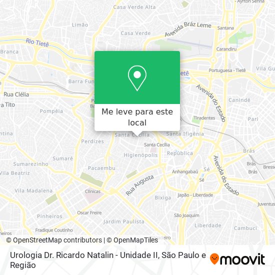 Urologia Dr. Ricardo Natalin - Unidade II mapa