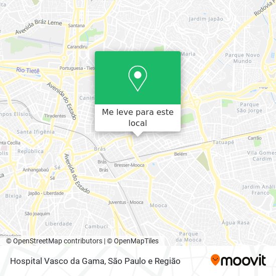 Hospital Vasco da Gama mapa