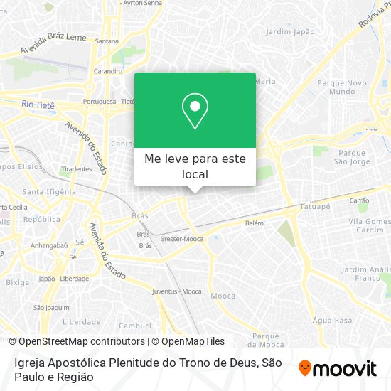 Igreja Apostólica Plenitude do Trono de Deus mapa