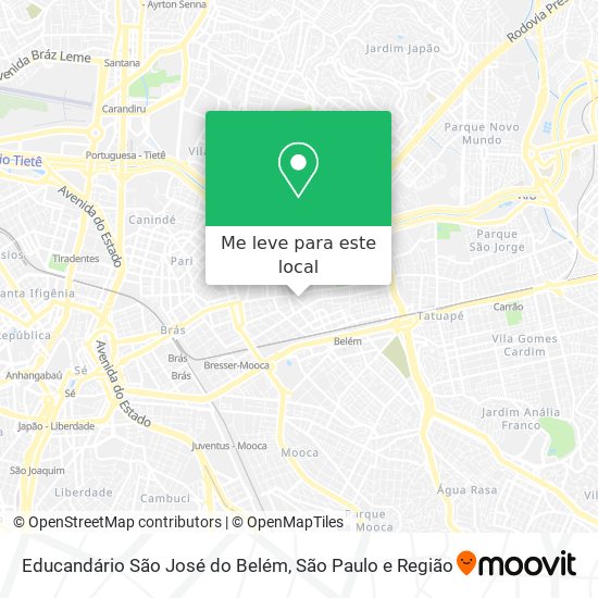 Educandário São José do Belém mapa