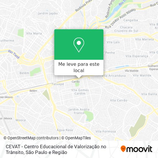 CEVAT - Centro Educacional de Valorização no Trânsito mapa