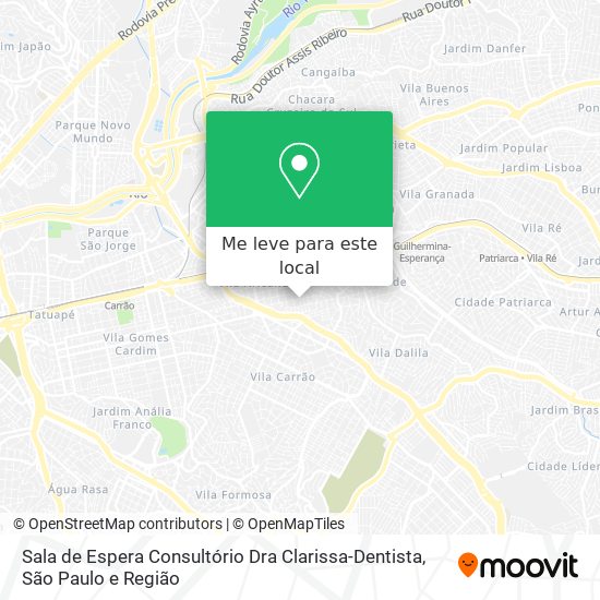 Sala de Espera Consultório Dra Clarissa-Dentista mapa