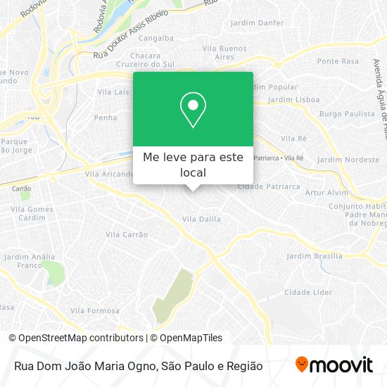 Rua Dom João Maria Ogno mapa