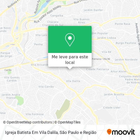 Igreja Batista Em Vila Dalila mapa